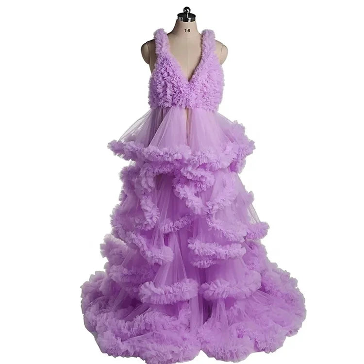 Split Flowy Maternity Photography Dress Photoshoot Baby Shower платье для беременных فساتين حوامل vestidos para embarazadas Peaceful Pleasures Health and Wellness A 6 US 14 China Mainland