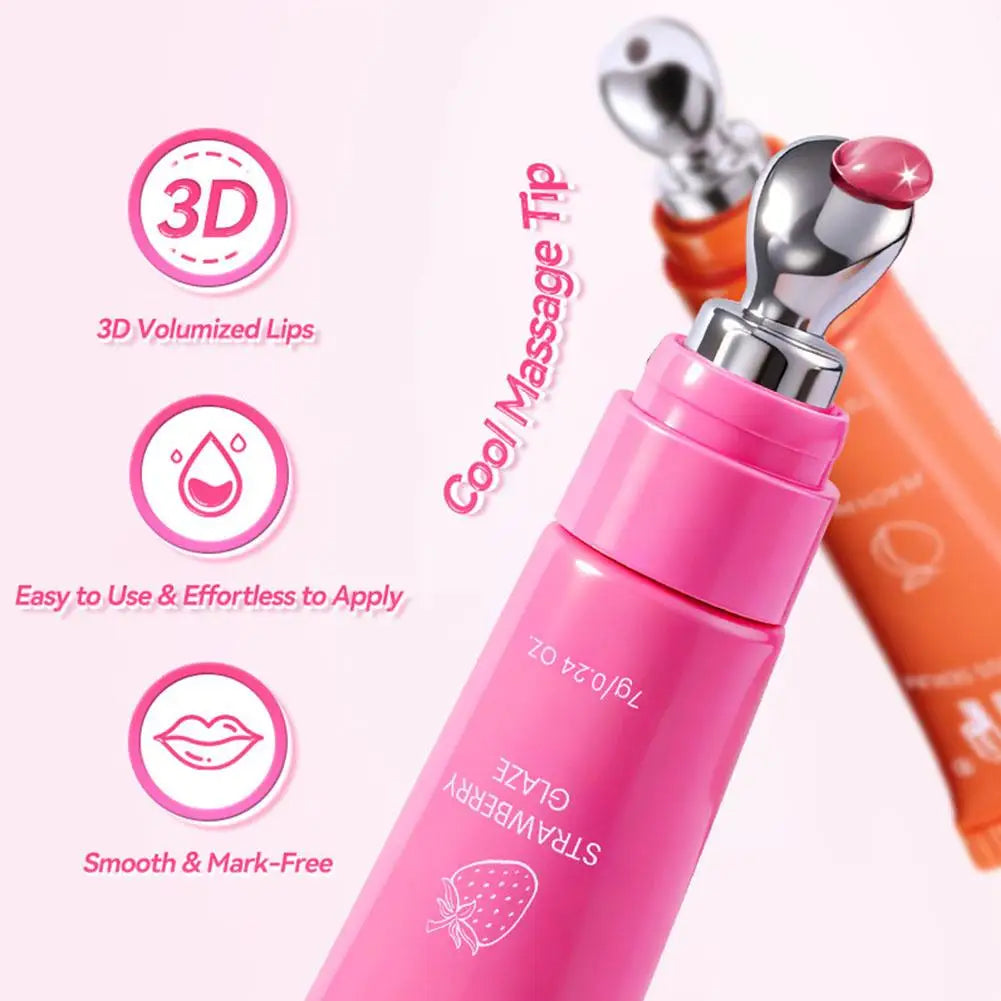 Fruit-Flavored Hydrating Lip Serum Gloss | 3-in-1 Tint & Glaze