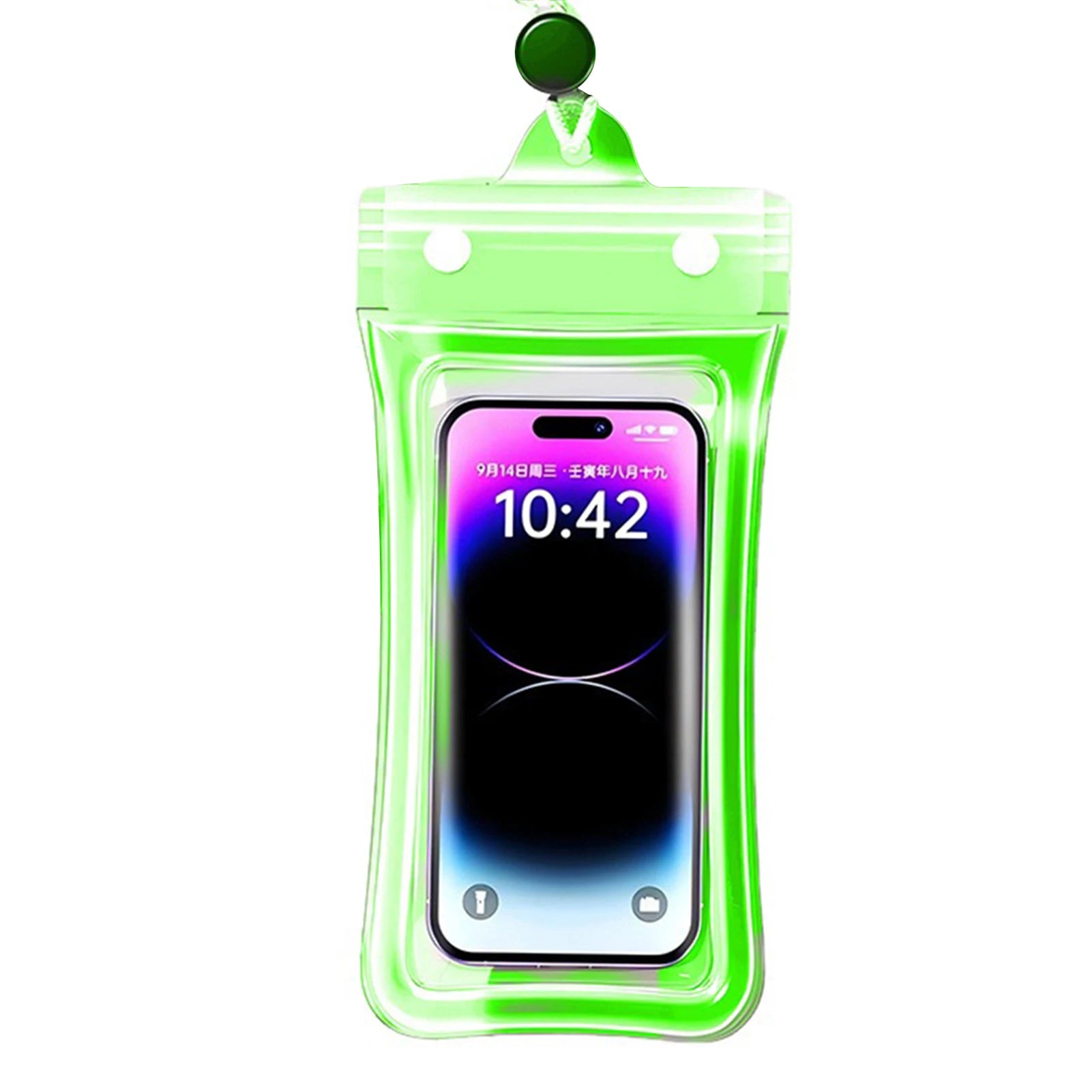 Floating Waterproof Phone Pouch Universal Water Resistant Phone Case Px8 Cellphone Dry Bag Essential For Outdoor Water Sport Peaceful Pleasures Health and Wellness Green Plastic