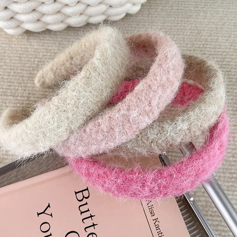 Autumn Winter Imitation Mink Fur Headband for Women Thickened Wide Band Hair Hoop Solid Color Warm Headwear New Hair Accessory Peaceful Pleasures Health and Wellness