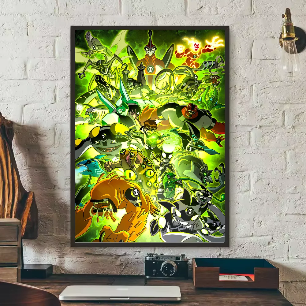 Ben 10 HD Waterproof PVC Wall Poster | Cartoon Home Decor Wall Art Poster Peaceful Pleasures Health and Wellness z6 30X40cmNoframe