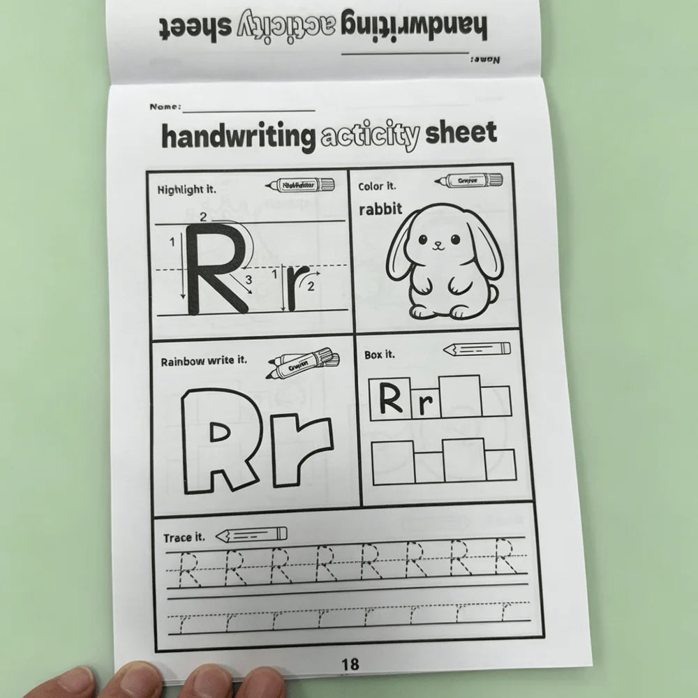 ABC Tracing Letters Workbook 32 Pages Kids Multi-activity Handwriting