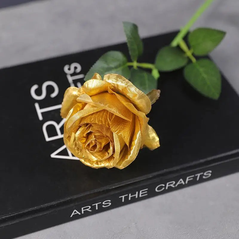 Rainbow Artificial Roses – Realistic Fake Flower Stems, 3pc Set