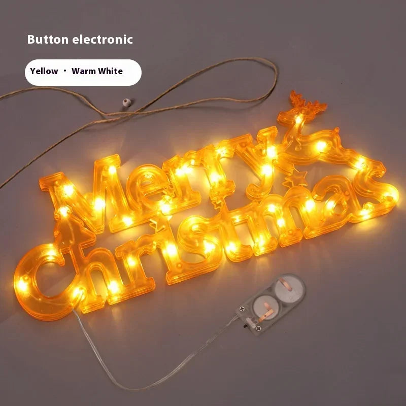 LED 3D Merry Christmas Marquee Light Sign | Holiday Tabletop Decor