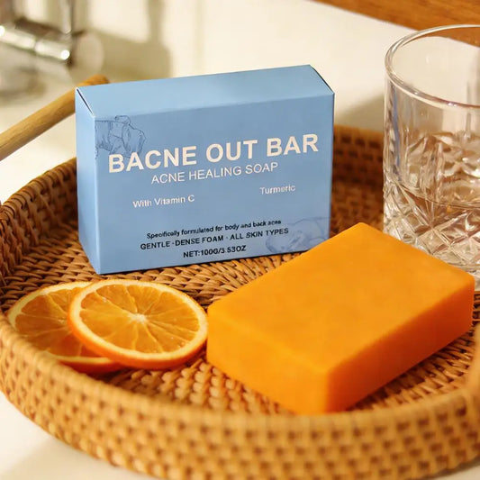 Natural Turmeric Soap Bar for Acne with Vitamin C Alphaarbutin,Acne Treatment Bar Soap Exfoliating Cleanser for Body Face Care Peaceful Pleasures Health and Wellness