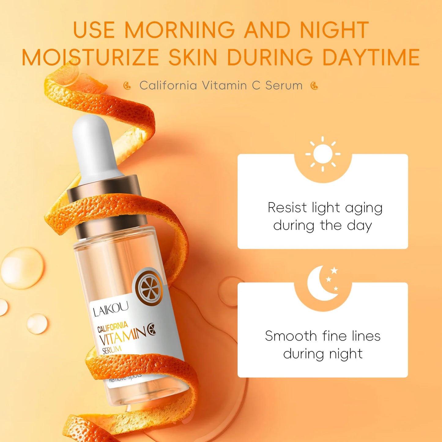 Vitamin C Whitening Serum Freckle Remove Essence Fade Pigmentation Melasma Dark Spots Corrector Repair Serum Korean Skin Care Peaceful Pleasures Health and Wellness