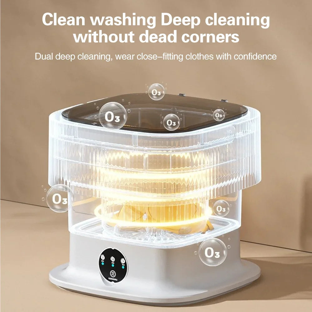 10L Portable Folding Washing Machine | Timed Spin Dry