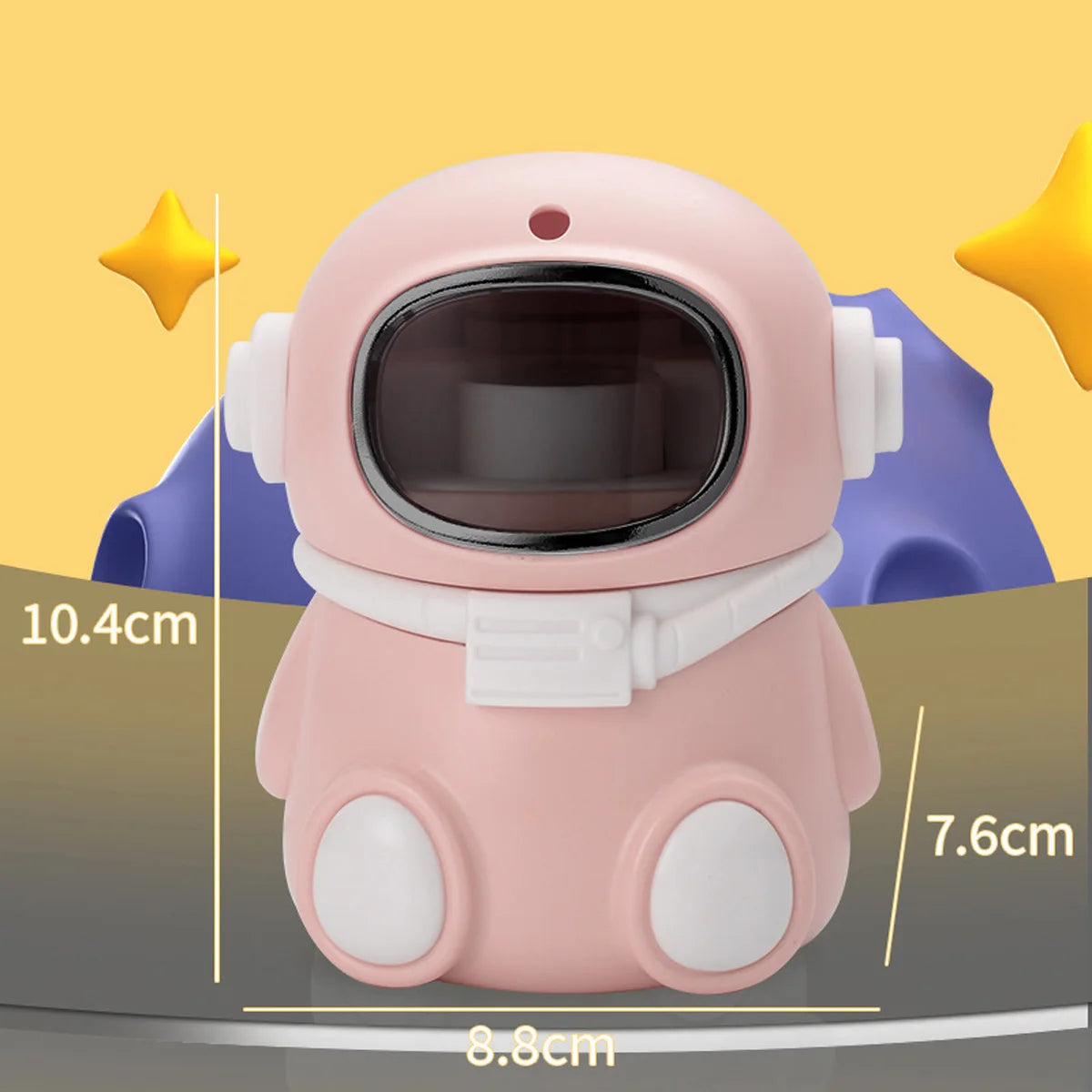 1Pcs Cartoon Astronaut Toothpick Storage Box Automatic Pop-up Toothpick Box Home Living Room Dining Room Toothpick Holder Peaceful Pleasures Health and Wellness Pink