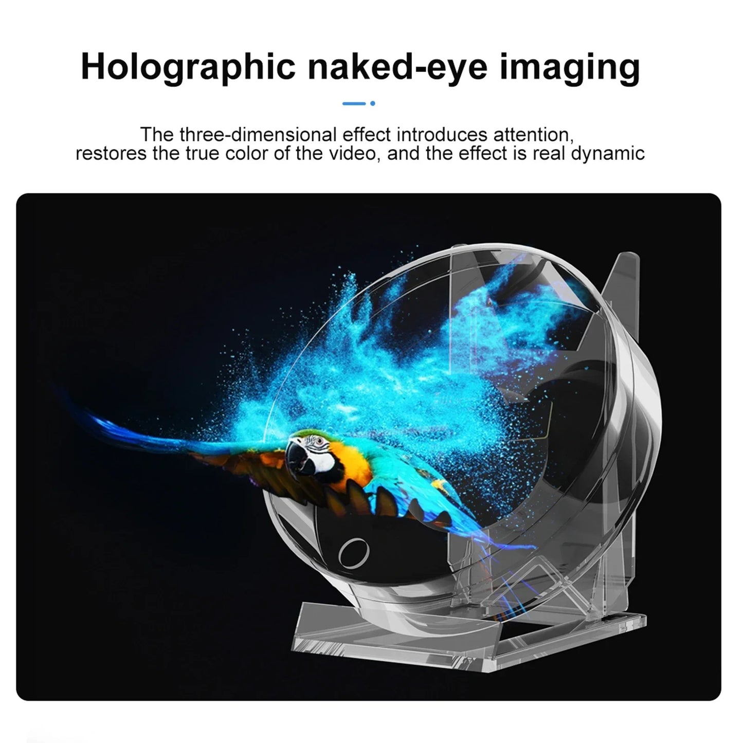 Mini 3D Holographic Projector Fan – LED Hologram Display