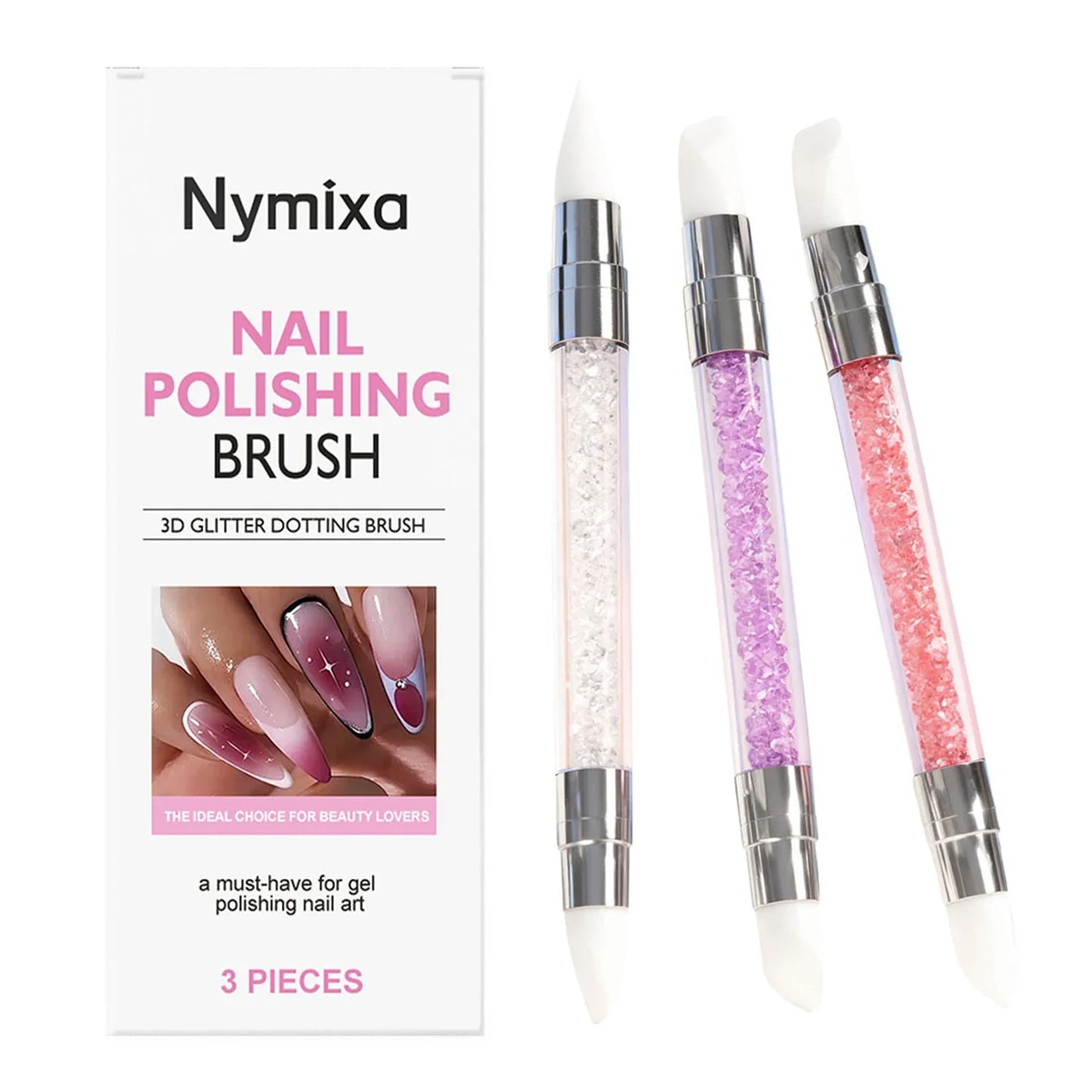 Silicone Nail Art Pens – 3D Carving & Embossing Set of 3