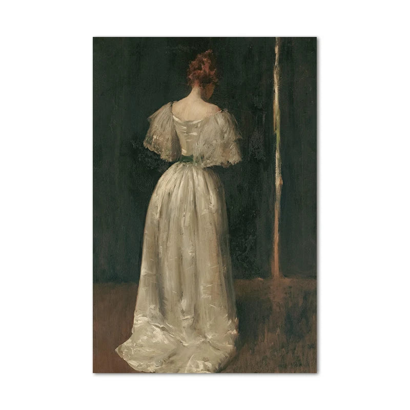 Moody Victorian Paintings Prints Vintage Dark Academia Aesthetic Decor Floral Poster Skeleton Canvas Painting Gallery Wall De Peaceful Pleasures Health and Wellness PB20962 40x50cm Unframed