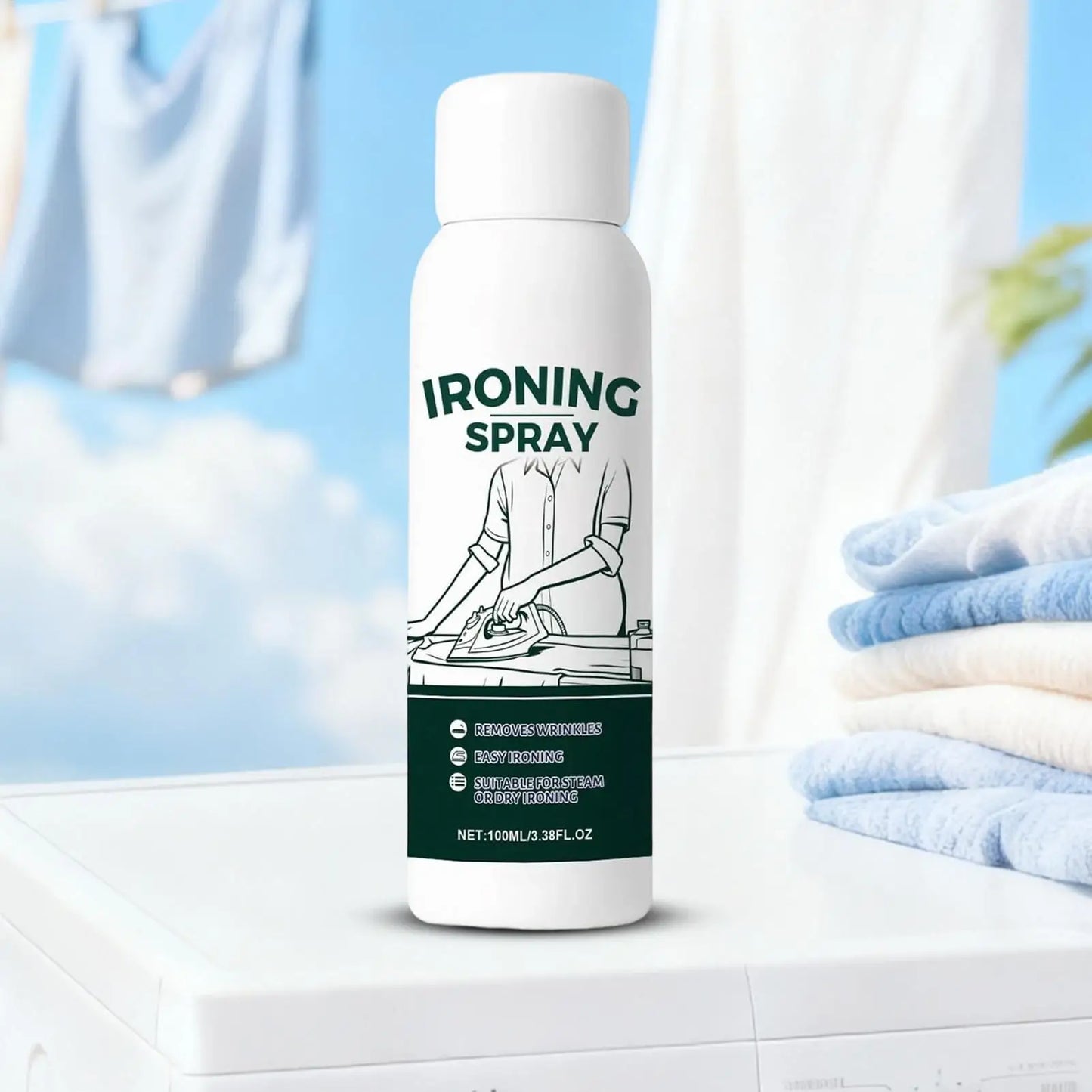 Anti-Static Wrinkle-Free Ironing Spray 100ml | Travel Fabric