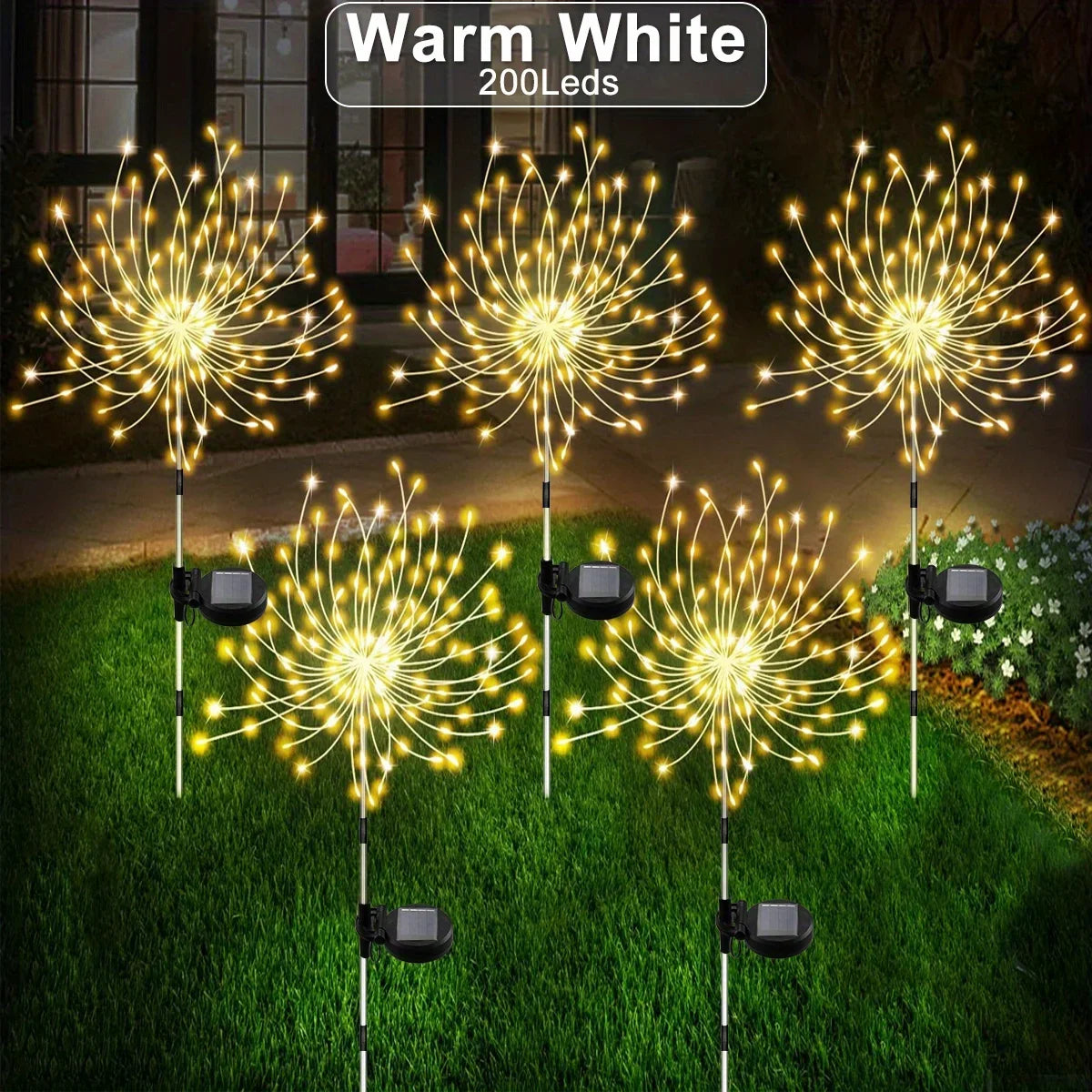 Solar Fireworks Lights Outdoor – Garden Patio Holiday Decor