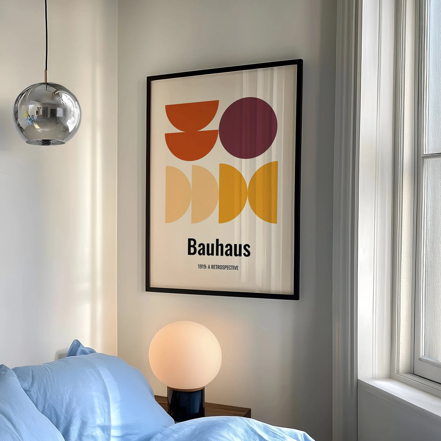 Modern Minimalist Bauhaus Canvas Wall Art Print | Home Decor