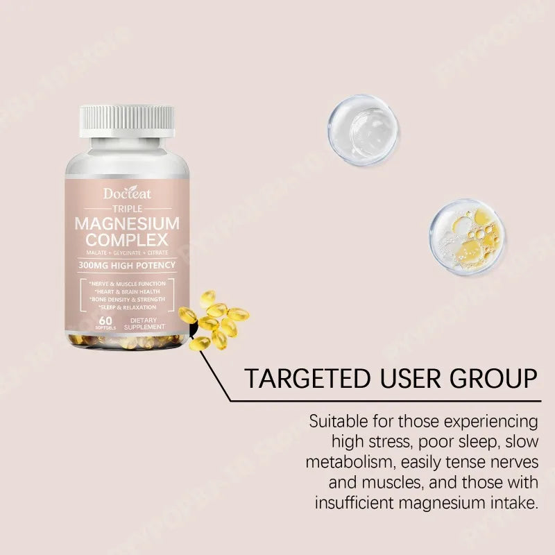 Triple Magnesium Complex Softgels – Daily Balance for Adults
