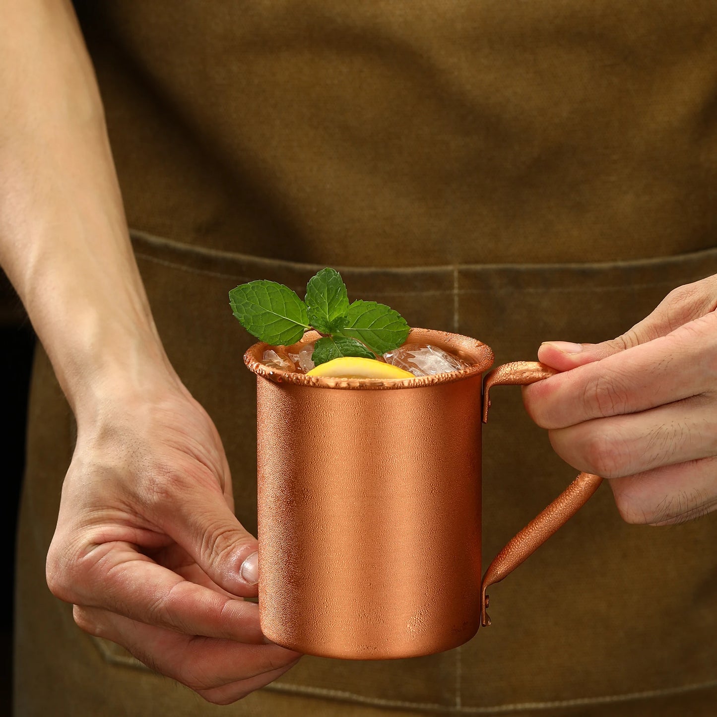 400ml 16.0oz 100% Copper Moscow Mule Mug Durable Coppery Beer Mugs Coffee Mug Milk Cup Pure Copper Cup Drinkware Peaceful Pleasures Health and Wellness
