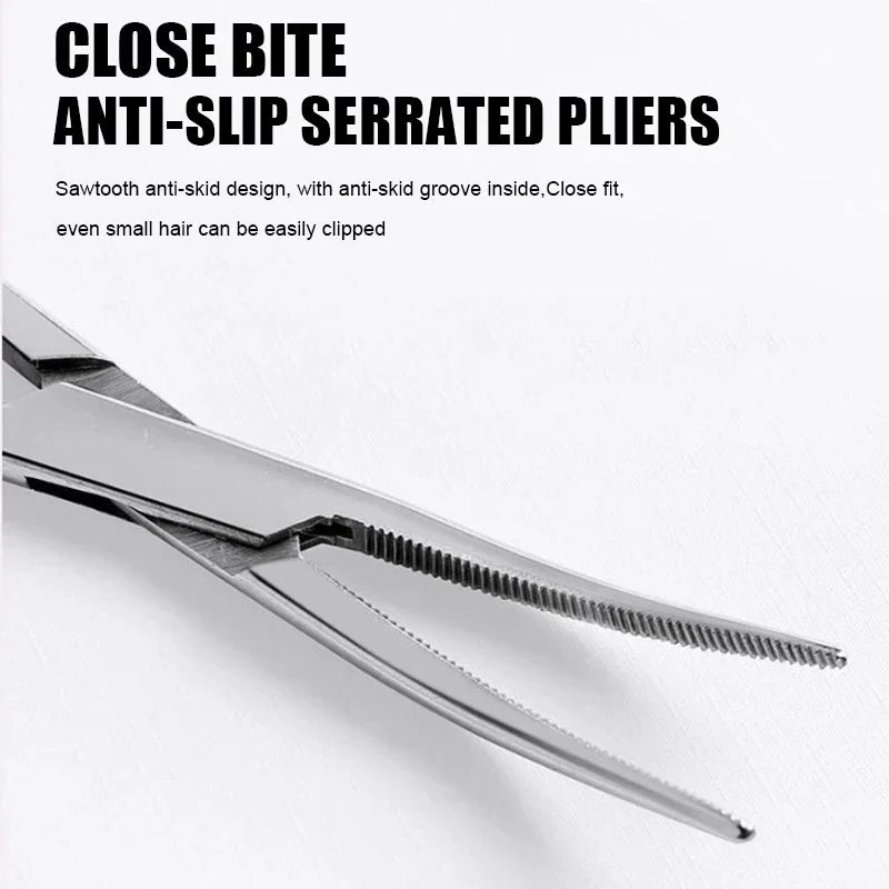 Stainless Steel Locking Forceps Artery Surgical Clamp Curved Straight Tip Fish Hook Pliers Hemostatic Forceps Hand Tools Peaceful Pleasures Health and Wellness