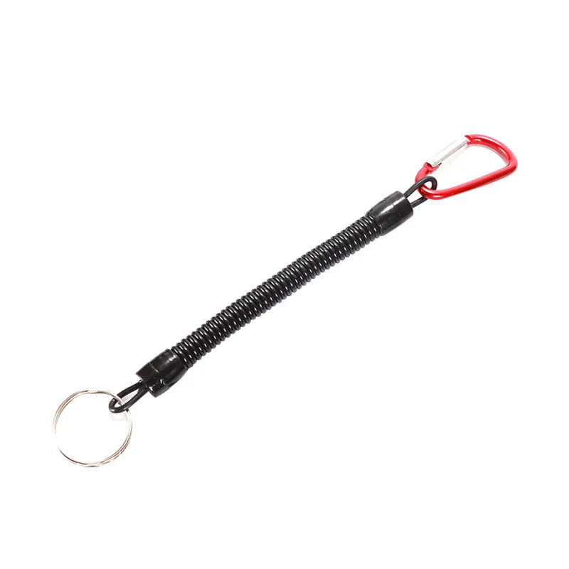10Pcs Mountain Climbing Buckle Anti-loss Spring Rope Lure Fishing Gear Fishing Accessories Fishing Rod Anti-loss Rope Peaceful Pleasures Health and Wellness 10pcs-26cm