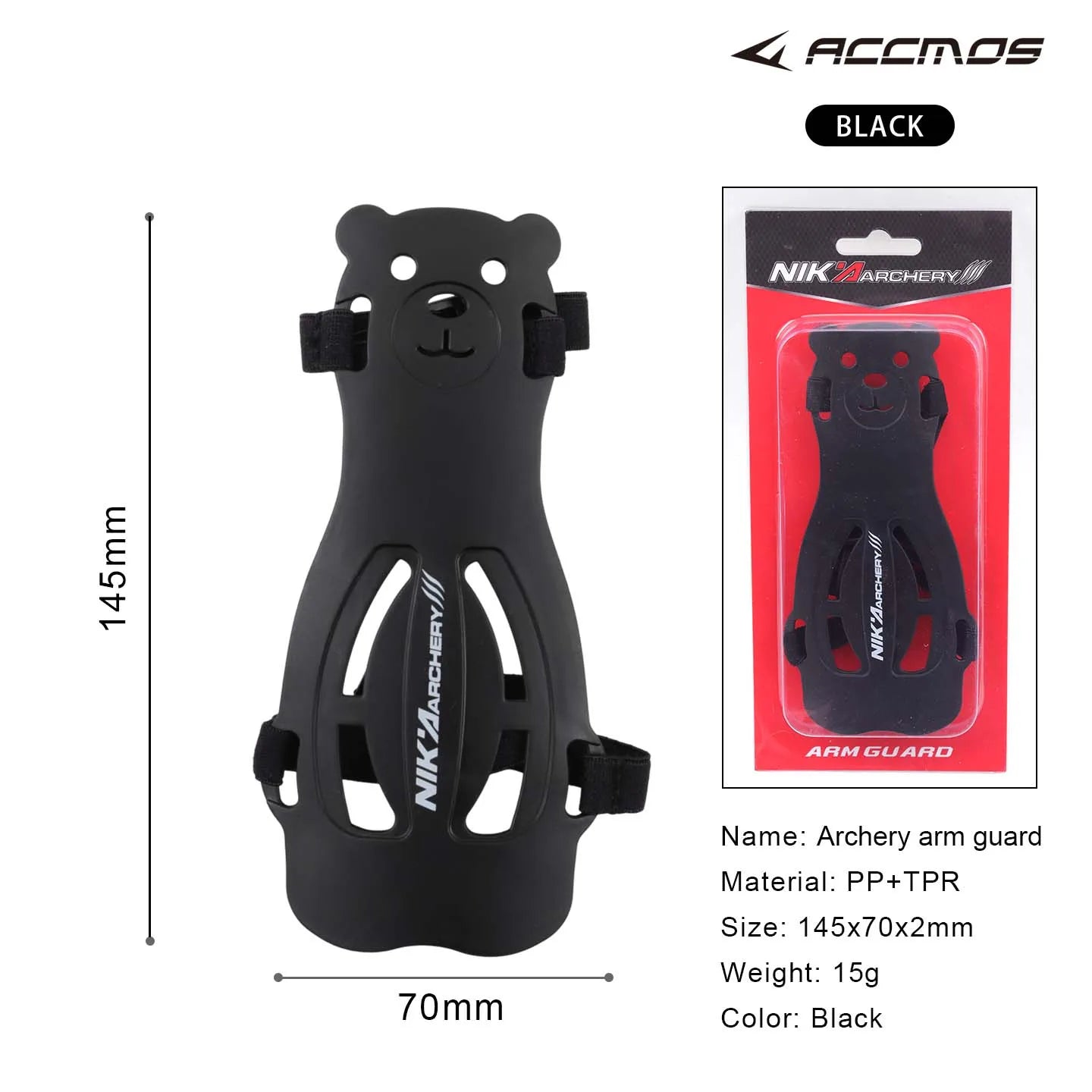 Arm Guard Cute Bear Safe Rubber Adjustable Archery Accessory
