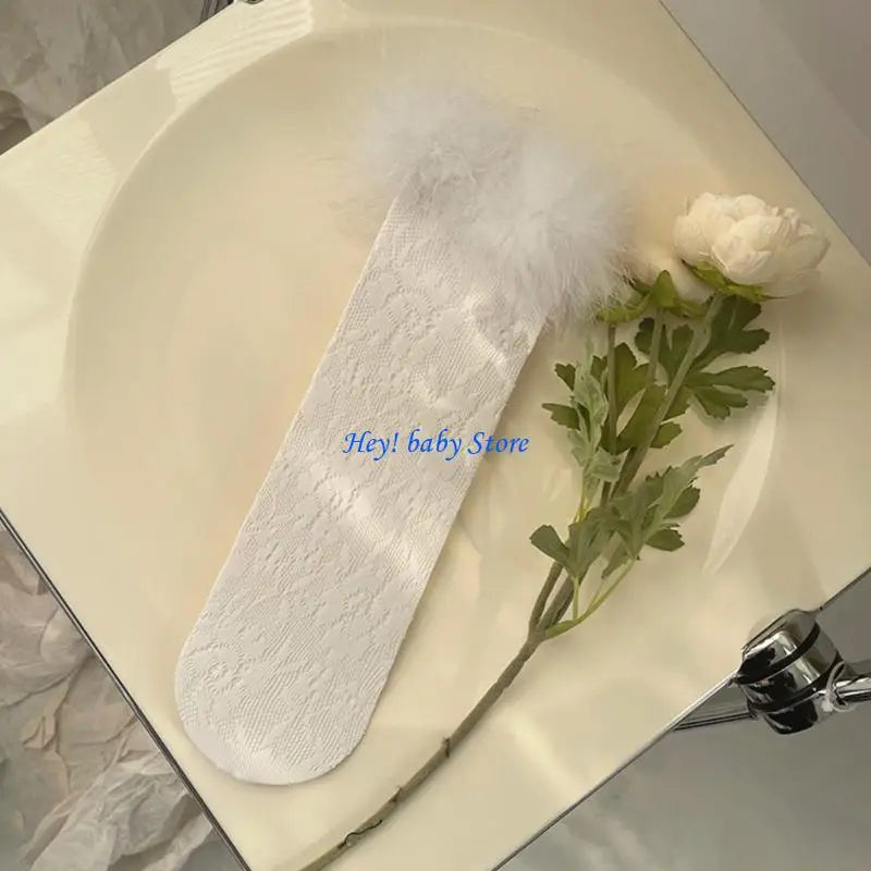 Girls Hand-Sewn Lace Tube Socks | Elegant Princess Kids Socks
