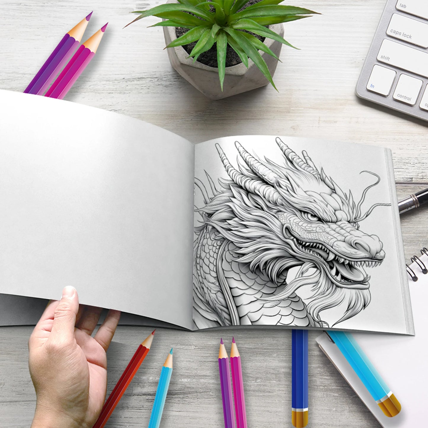 Bview Art Adult Coloring Book Stress Relief Thick Anti- Drawing