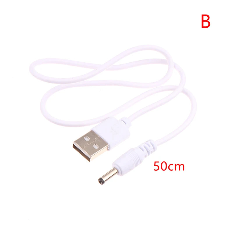 New USB To DC 3.5mm Power Cable Jack Connector 5V Charger Power Cable Universal For HUB Mini Fan Router Ser MP3/MP4 Peaceful Pleasures Health and Wellness 50CM