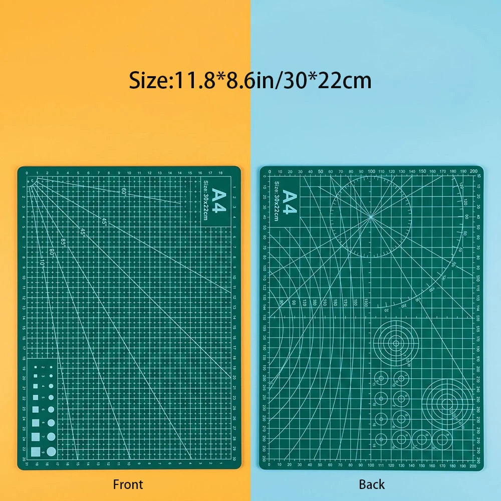 Double Sided A4 Scale Cutting Pad Thickened Handmade Graphic Carving