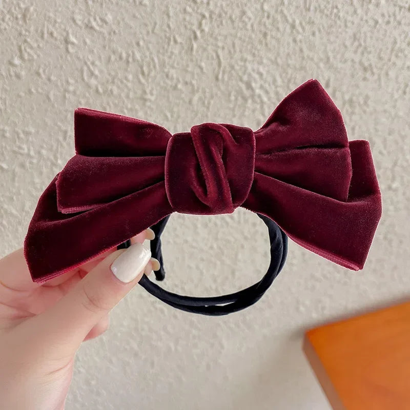 Velvet Bow Hair Twist Clip | No-Heat Ball Head Curl Accessory