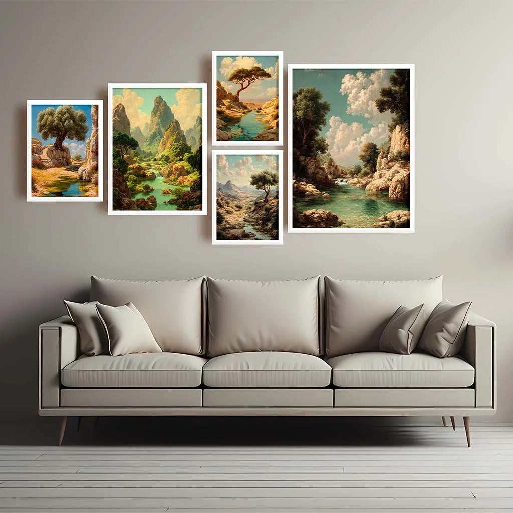 Desert Landscape Canvas Wall Art | Modern Poster Print Canvas Wall Art Peaceful Pleasures Health and Wellness