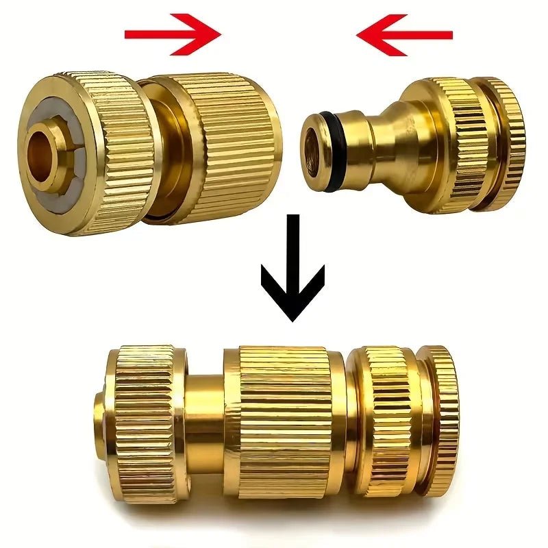 Aluminum Garden Hose Tap Connector Fittings 6 & 10 Pack EU