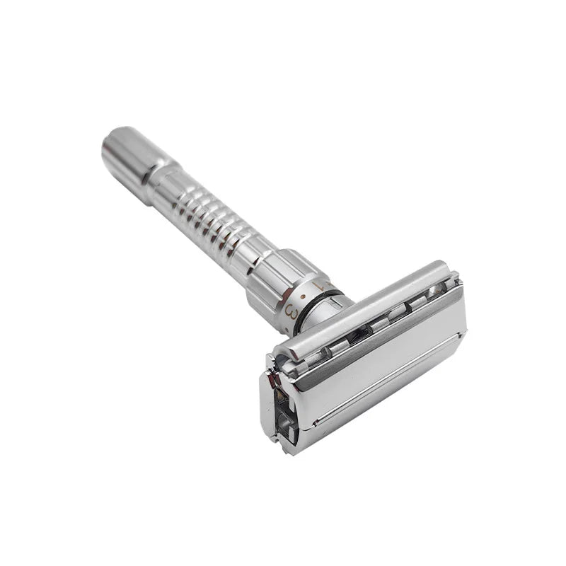 Adjustable Double Edge Safety Razor – Stainless Steel Men's