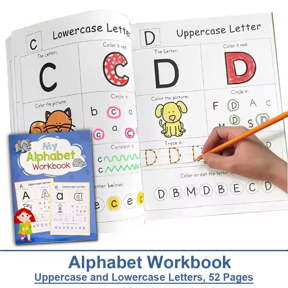 Preschool Alphabet Phonics Practice Workbook Letters A-z Kindergarten