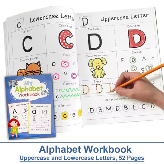 Preschool Alphabet Phonics Practice Workbook Letters A-z Kindergarten Peaceful Pleasures Health and Wellness