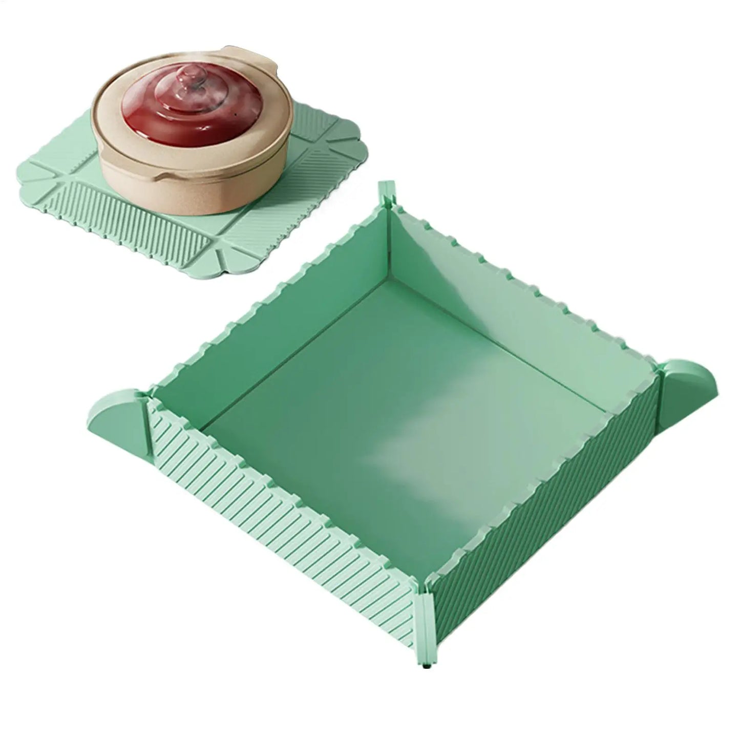 Foldable Magnetic Silicone Trivet Mat – Heat Resistant Non-Slip