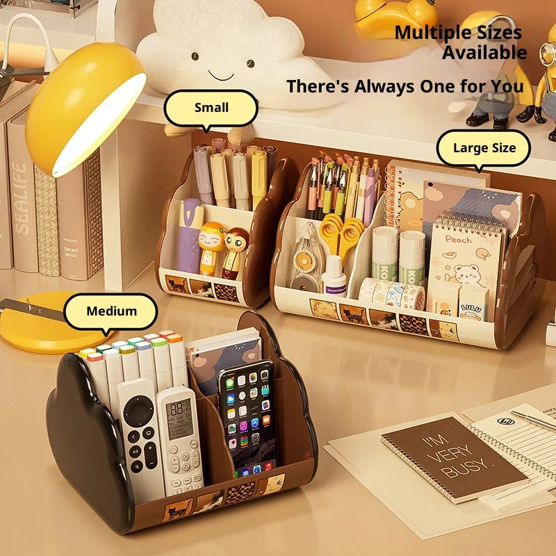 Space Saving Multi Compartment Desktop Organizer for Students Office Workers Cosmetic Stationery Office Supplies Storage Peaceful Pleasures Health and Wellness