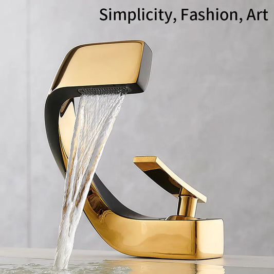 AOGUTU Black Basin Faucet | Single Hole Deck Mount Mixer Tap Basin Mixer Faucet Peaceful Pleasures Health and Wellness