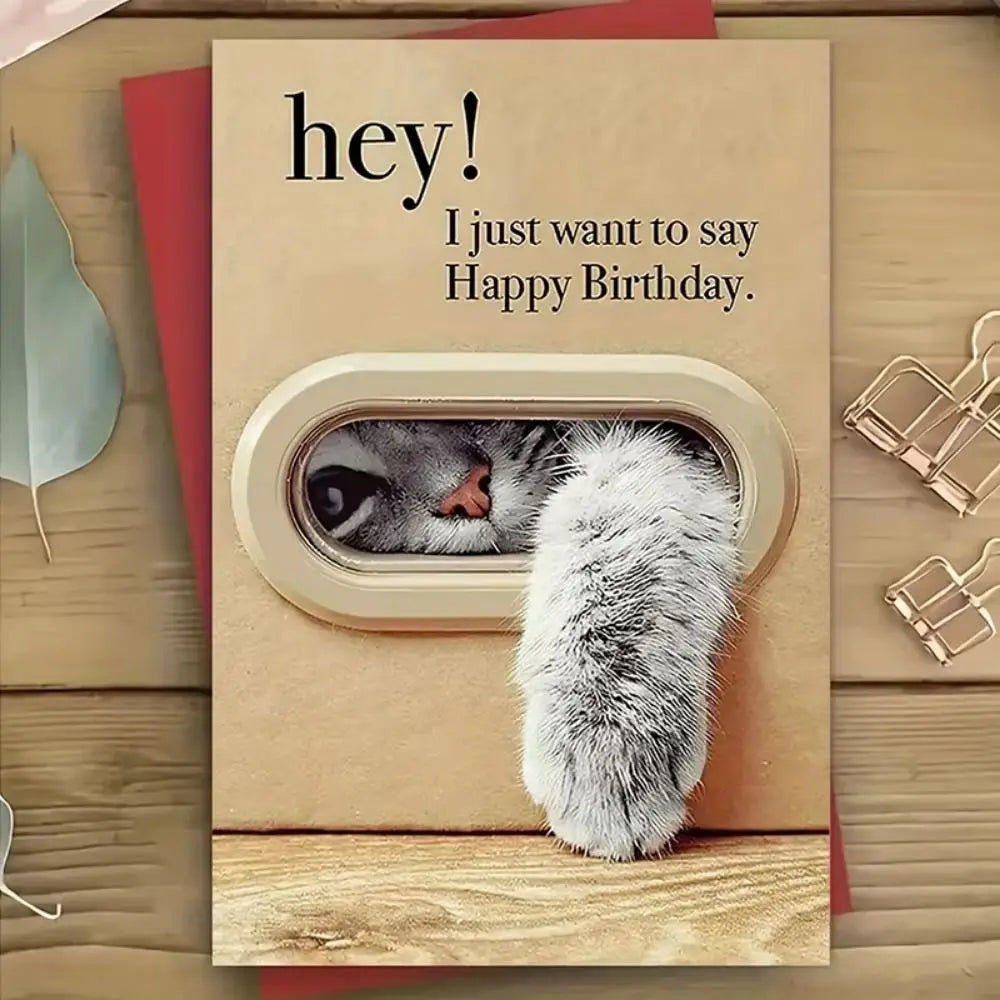 Kitty Paw Birthday Card with LED Light & Music – Cat Design