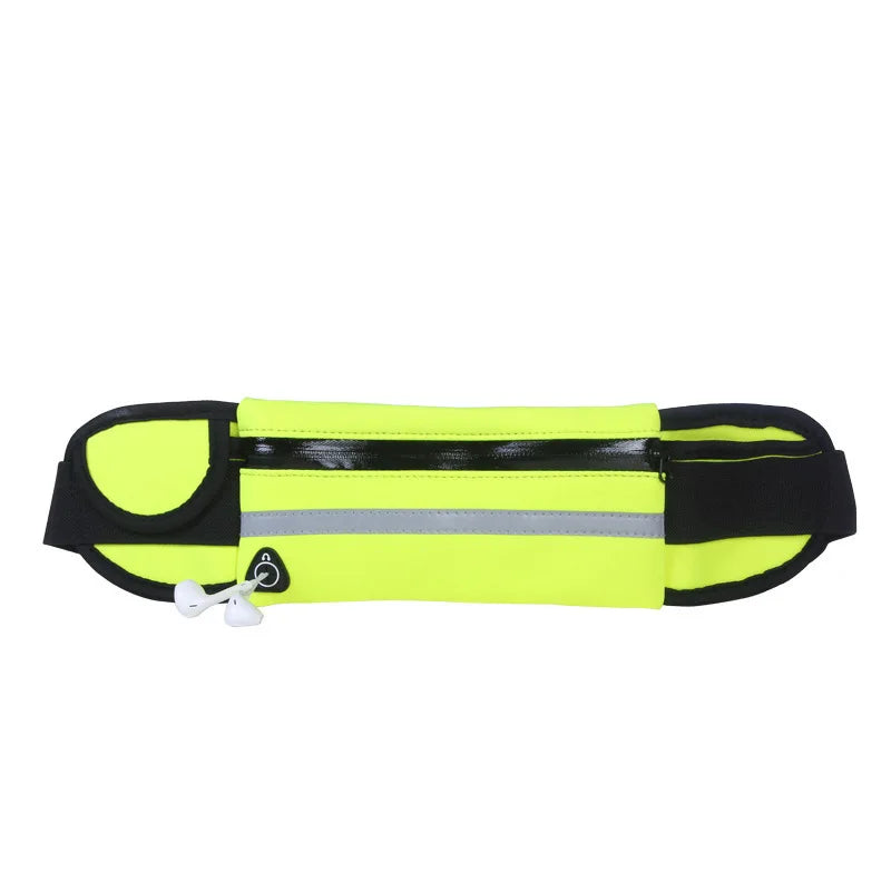 Sports Waist Bag - Waterproof Snug-fitting Shock-absorbing Running Gadget - Water Bottle Holder Mobile Phone Bag Peaceful Pleasures Health and Wellness Green