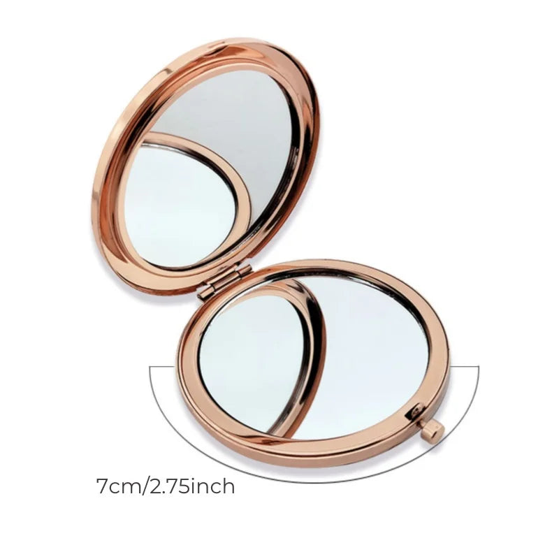 Mini Shiny Makeup Mirror Pocket Mirror Peaceful Pleasures Health and Wellness