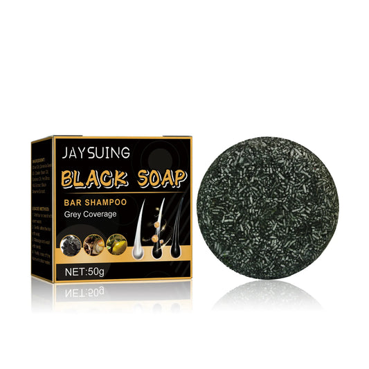Hair strengthening shampoo soap, hair soap, cleansing scalp, soften hair strong hair, men and women usually hair care products, Peaceful Pleasures Health and Wellness Black50g