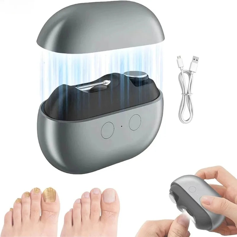 Electric Nail Clipper Electric Nail Trimmer Polisher Portable Fingernail Cutter with Light File Nail Clip Storage Rechargeable Peaceful Pleasures Health and Wellness