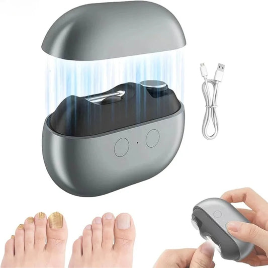 Electric Nail Clipper Electric Nail Trimmer Polisher Portable Fingernail Cutter with Light File Nail Clip Storage Rechargeable Peaceful Pleasures Health and Wellness