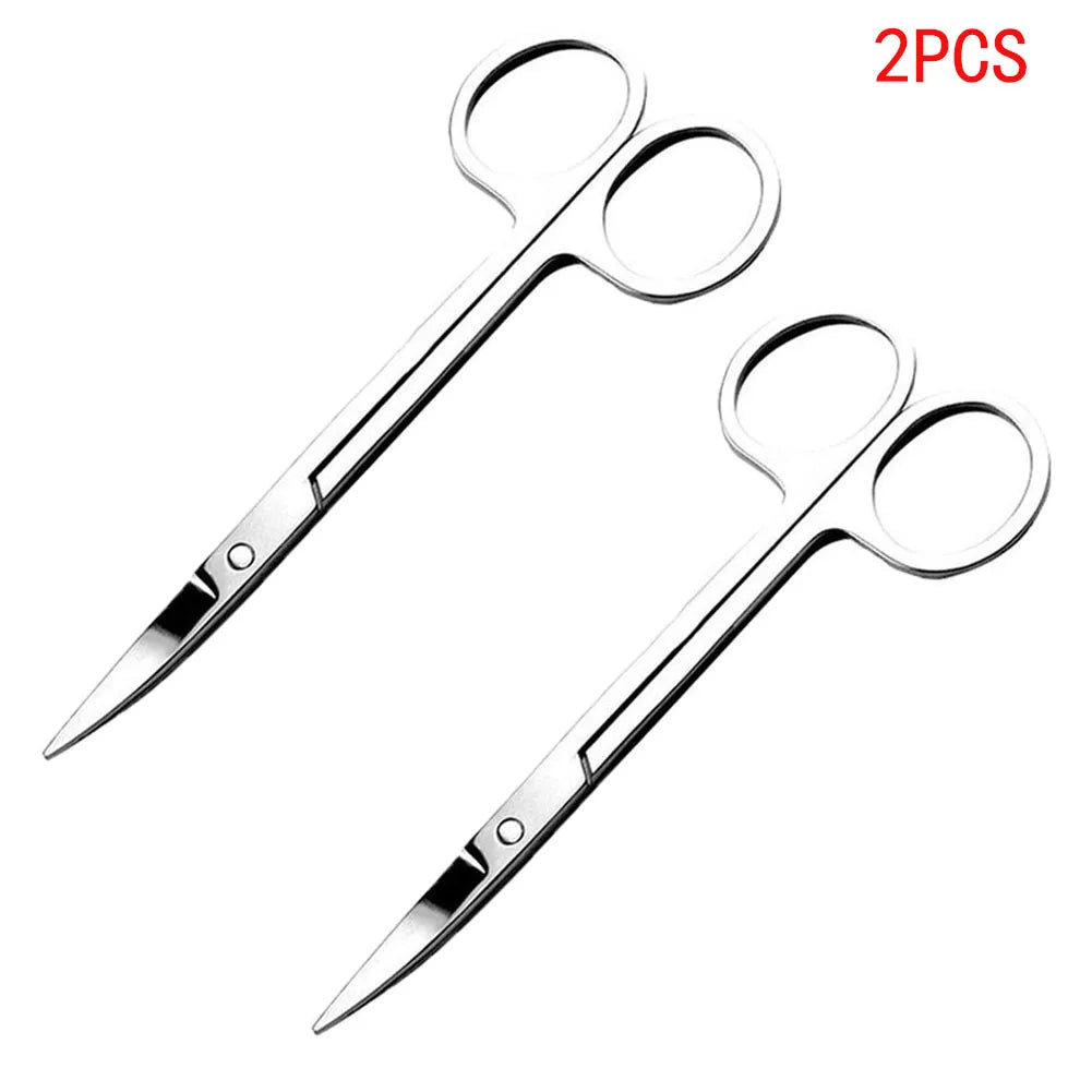 Mini Stainless Steel Eyebrow & Eyelash Scissors Set