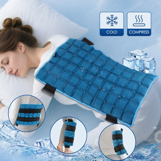 1PC Reusable Hot Cold Gel Pack Large Ice Pack Cooling Mat for Back/Knee/Calf/Shoulder Relaxation for First Aid Sports Sprain Peaceful Pleasures Health and Wellness