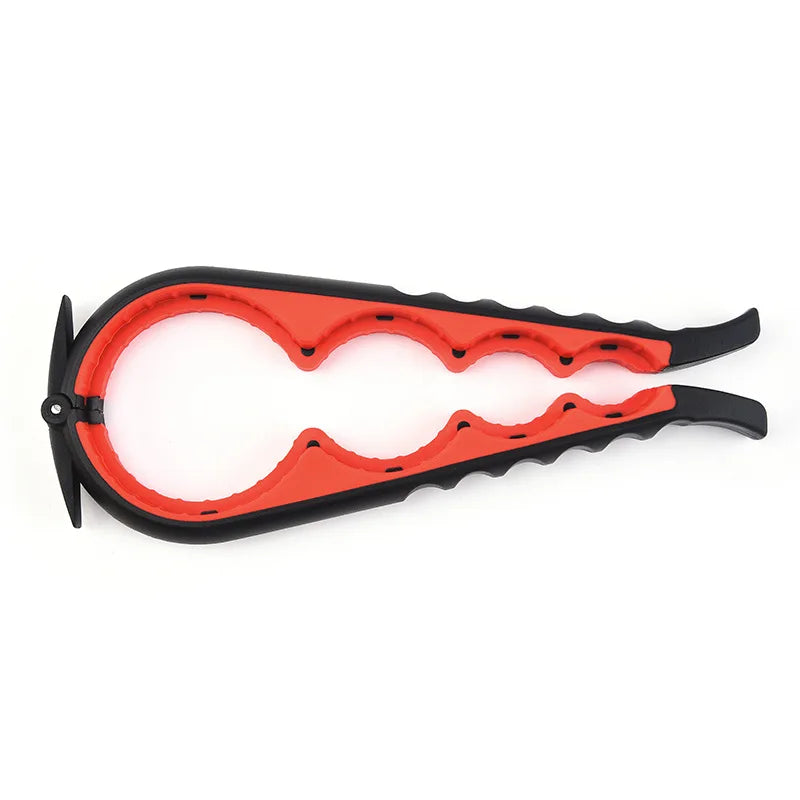 Multifunctional 6-in-1 Jar Opener And 4-in-1 Bottle Opener with Non-Slip Lids Gripper - Kitchen Tool for Easy Opening Peaceful Pleasures Health and Wellness Red