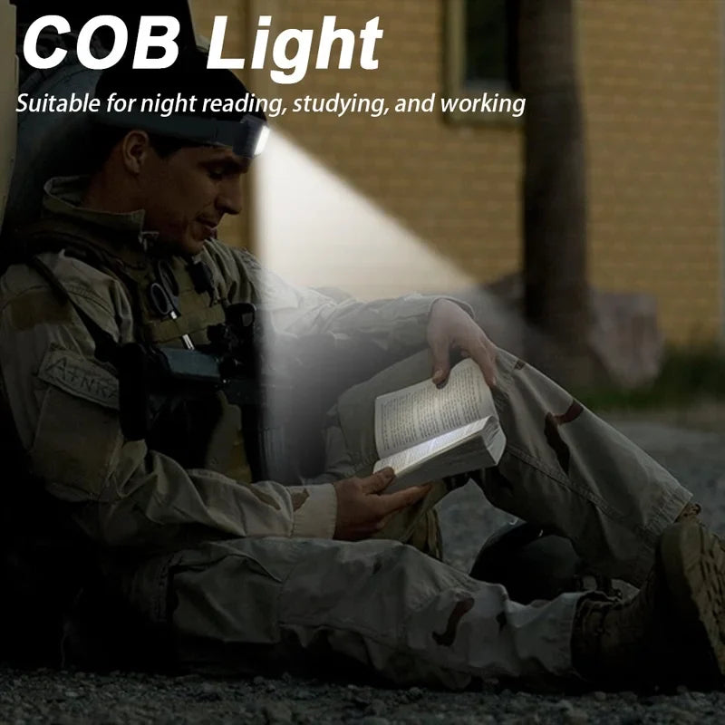 COB LED Rechargeable Headlamp 800 Lm – USB, IPX4, Camping
