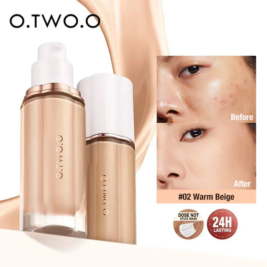 O.TWO.O Liquid Foundation 30ml – Full Coverage Waterproof Matte Liquid Foundation Oasis Select