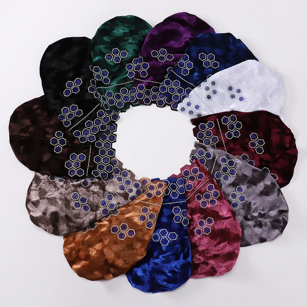 Rhinestone Headband Hijab Instant Turban Scarf | 12 Colors