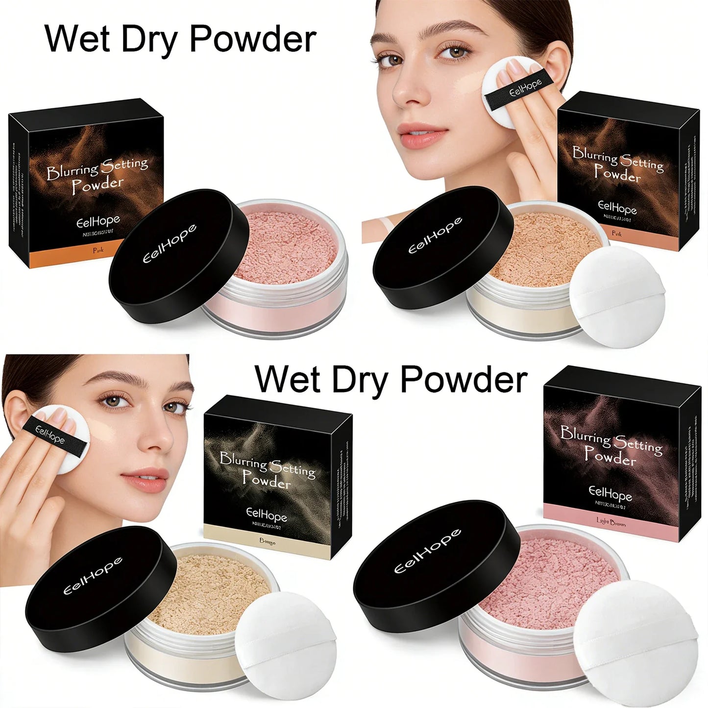 Eelhope 2-in-1 Wet & Dry Setting Powder – Matte & Oil Control