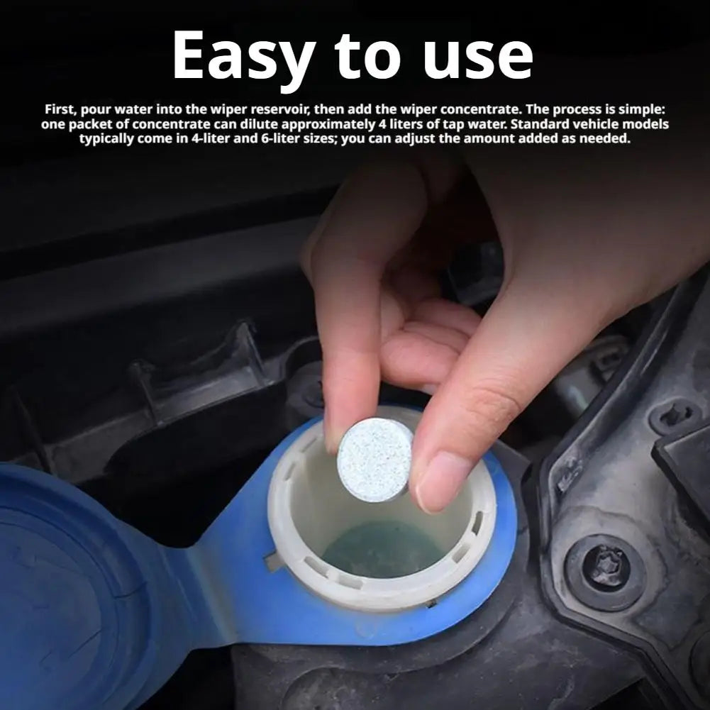 Car Windshield Glass Concentrated Washer Tablets Car Effervescent Washer Fluid Wiper Glass Solid Cleaning Tablets For Car Window Peaceful Pleasures Health and Wellness